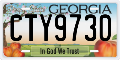 GA license plate CTY9730