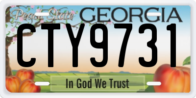 GA license plate CTY9731
