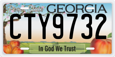 GA license plate CTY9732