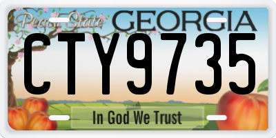 GA license plate CTY9735