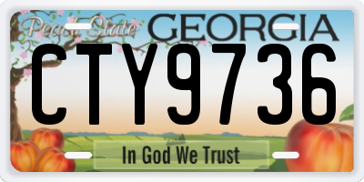 GA license plate CTY9736