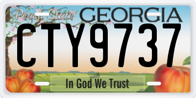 GA license plate CTY9737