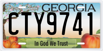 GA license plate CTY9741