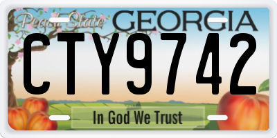 GA license plate CTY9742