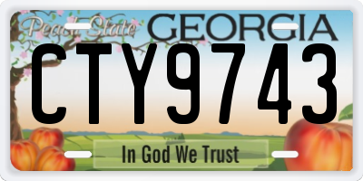 GA license plate CTY9743