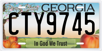 GA license plate CTY9745