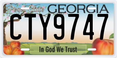 GA license plate CTY9747