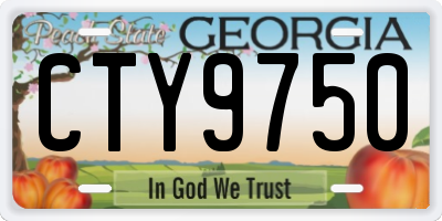 GA license plate CTY9750
