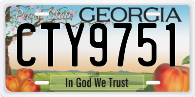 GA license plate CTY9751