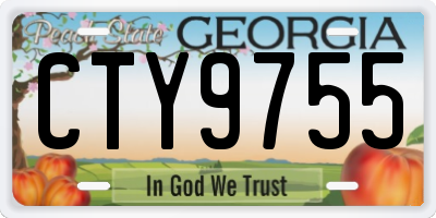 GA license plate CTY9755