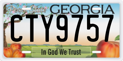 GA license plate CTY9757