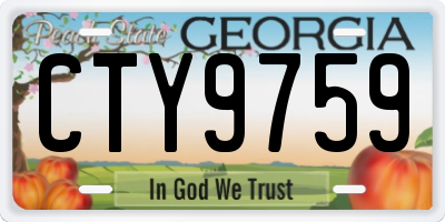 GA license plate CTY9759