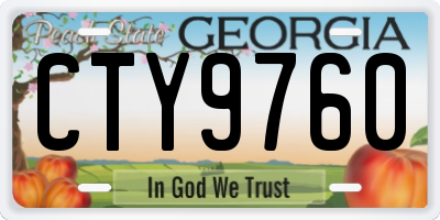 GA license plate CTY9760