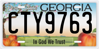 GA license plate CTY9763