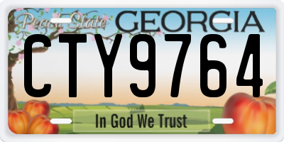 GA license plate CTY9764