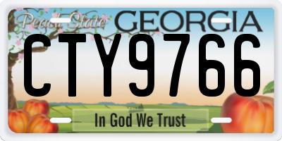 GA license plate CTY9766