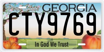 GA license plate CTY9769