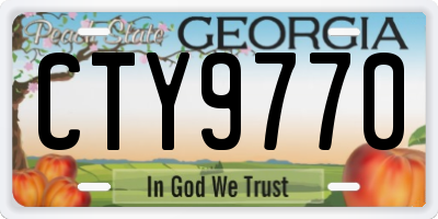 GA license plate CTY9770
