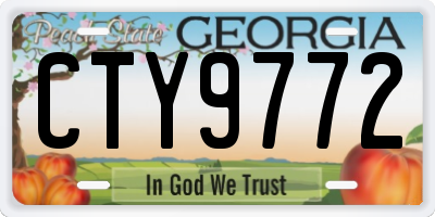 GA license plate CTY9772