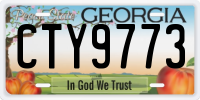 GA license plate CTY9773