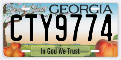 GA license plate CTY9774