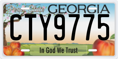 GA license plate CTY9775