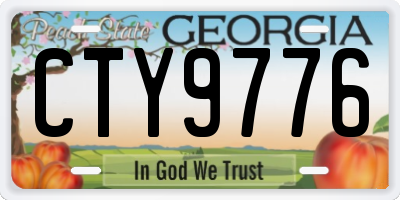 GA license plate CTY9776