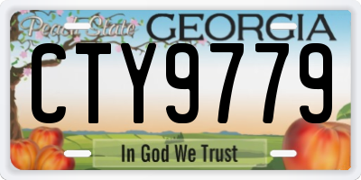 GA license plate CTY9779
