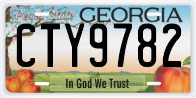 GA license plate CTY9782