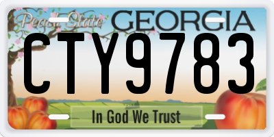 GA license plate CTY9783