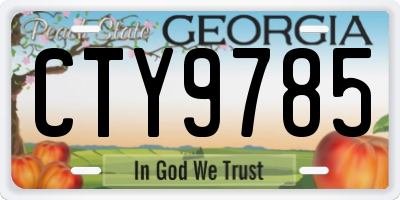 GA license plate CTY9785