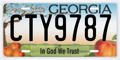 GA license plate CTY9787