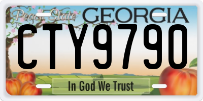 GA license plate CTY9790