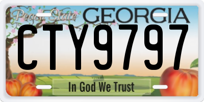 GA license plate CTY9797