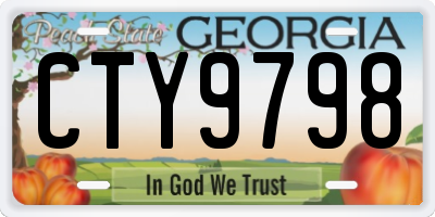 GA license plate CTY9798