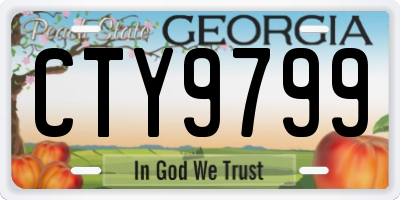 GA license plate CTY9799
