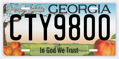 GA license plate CTY9800