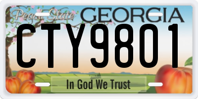 GA license plate CTY9801
