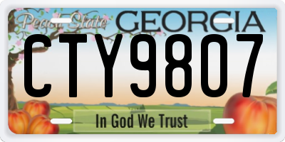 GA license plate CTY9807