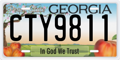 GA license plate CTY9811