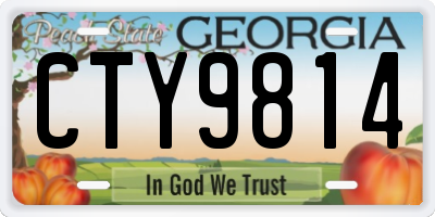 GA license plate CTY9814