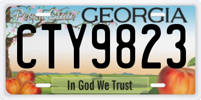 GA license plate CTY9823