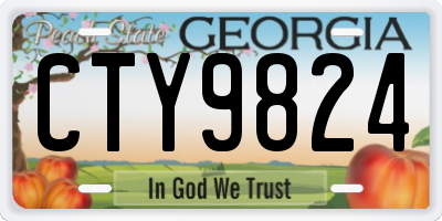 GA license plate CTY9824