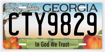 GA license plate CTY9829