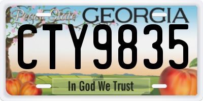 GA license plate CTY9835