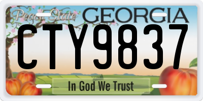 GA license plate CTY9837