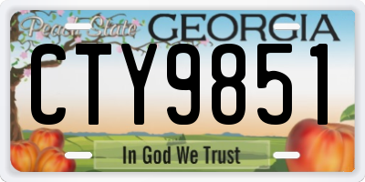 GA license plate CTY9851