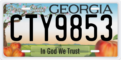 GA license plate CTY9853