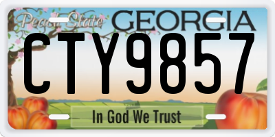 GA license plate CTY9857