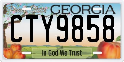 GA license plate CTY9858